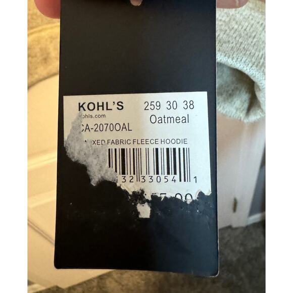 MENS CALIVILLE MIXED-FABRIC FLEECE HOODIE - NWT-Large - Picture 6 of 6